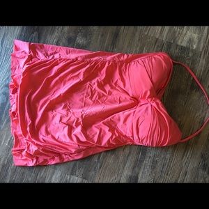 Retro pinup style skirted one piece swimsuit